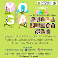 Evento Día Internacional del Yoga DIY 2020 sudamérica de la RedGFU