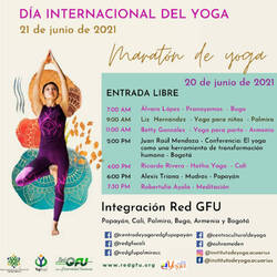 Evento Día Internacional del Yoga DIY 2021 Colombia de la RedGFU