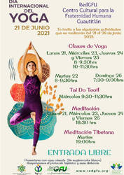 Evento Día Internacional del Yoga DIY 2021 Cuautitlan de la RedGFU