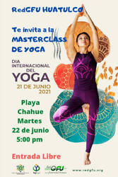 Evento Día Internacional del Yoga DIY 2021 Huatulco México de la RedGFU