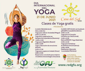 Evento Día Internacional del Yoga DIY 2021 La Paz, Bolivia de la RedGFU