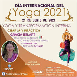 Evento Día Internacional del Yoga DIY 2021 Nayarit de la RedGFU