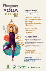 Evento Día Internacional del Yoga DIY 2021 Xalapa México de la RedGFU