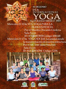Evento Día Internacional del Yoga DIY 2023 Durango, México de la RedGFU