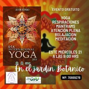 Evento Día Internacional del Yoga DIY 2023 La Paz, Bolivia de la RedGFU