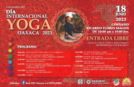 Evento Día Internacional del Yoga DIY 2023 Oaxaca, México de la RedGFU