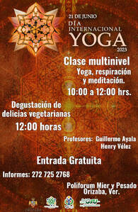 Evento Día Internacional del Yoga DIY 2023 Orizaba, México de la RedGFU