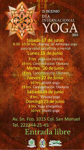 Evento Día Internacional del Yoga DIY 2023 Puebla, México de la RedGFU