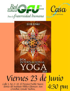 Evento Día Internacional del Yoga DIY 2023 San Cristobal, Venezuela de la RedGFU