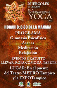 Evento Día Internacional del Yoga DIY 2023 Tampico, Madero, México de la RedGFU