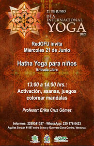 Evento Día Internacional del Yoga DIY 2023 Veracruz, México de la RedGFU