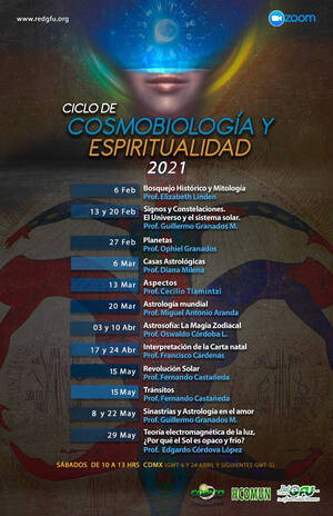 Ciclo de Cosmobiología y Espiritualidad de febrero a mayo 2021 en la RedGFU