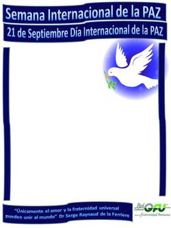 Día Internacional de la Paz en la RedGFU 21 septiembre 2017