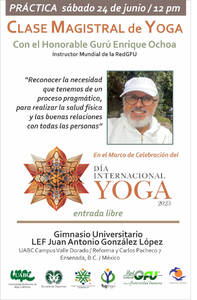 Evento Día Internacional del Yoga DIY 2023 Ensenada, México de la RedGFU