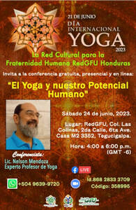 Evento Día Internacional del Yoga DIY 2023 Honduras de la RedGFU