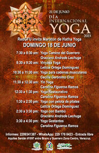 Evento Día Internacional del Yoga DIY 2023 Veracruz, México de la RedGFU