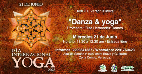 Evento Día Internacional del Yoga DIY 2023 Veracruz, México de la RedGFU